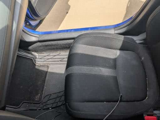 Rear seating area before Dash Hero interior cleaning
